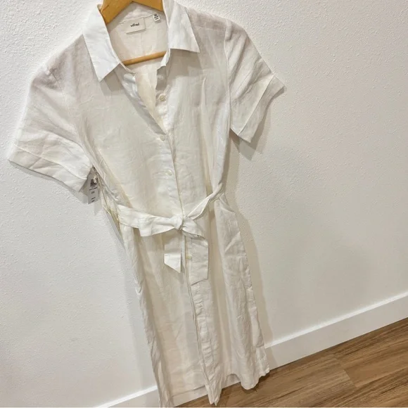 Aritzia Wilfred White Eleta Linen Maxi Dress - Picture 2 of 15